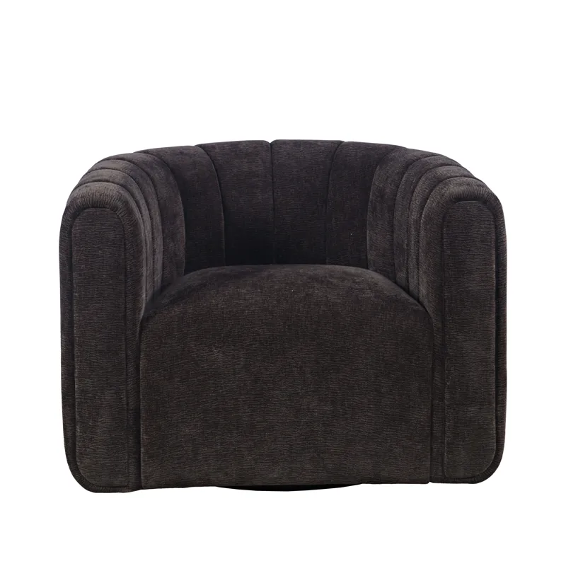 Grande Modern Barrel Swivel Upolstered Tufted Accent Chair