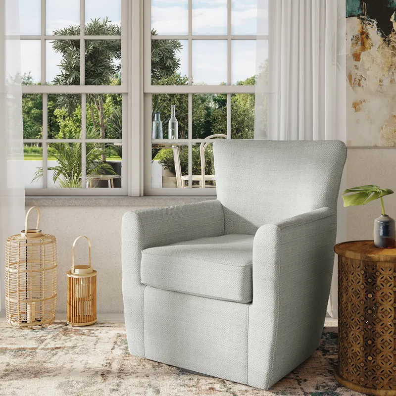 Blakely Harper Contemporary Traditional Swivel Accent Chair