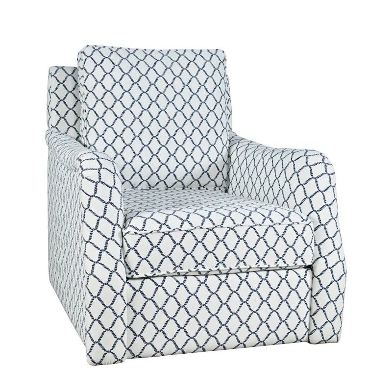 Kennedy Carter Contemporary Upholstered Pattern Swivel Accent Chair