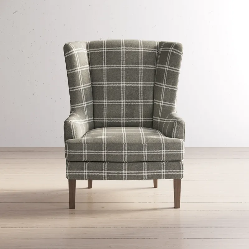 Lacroix Traditional Upholstered Wingback Accent Chair