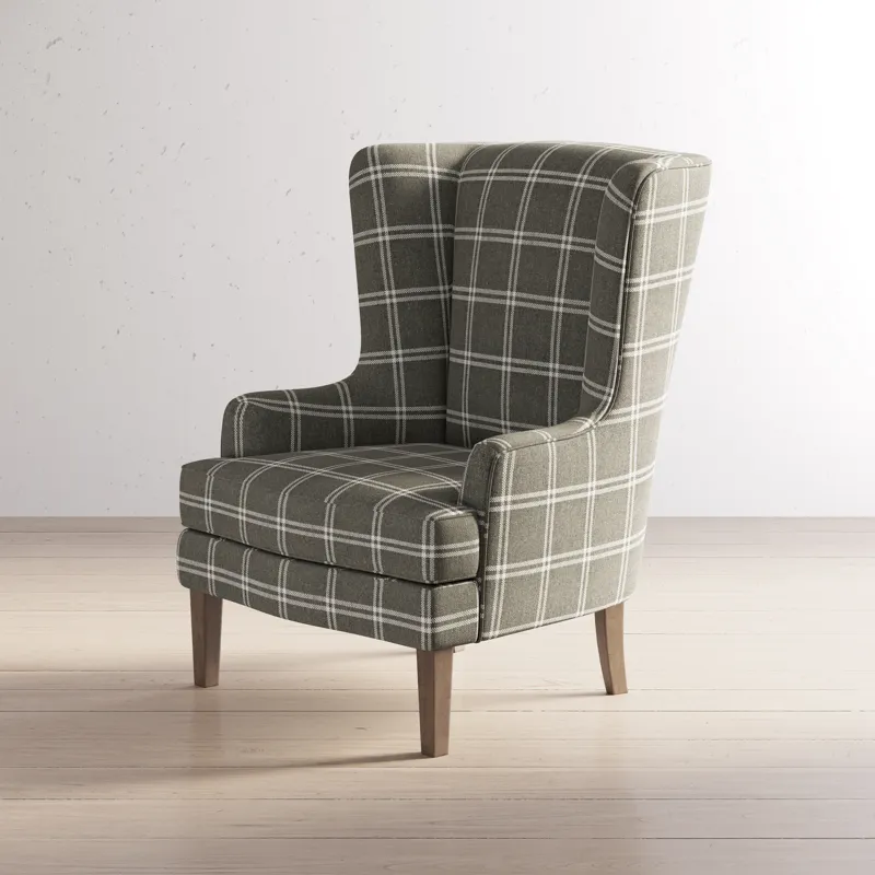 Lacroix Traditional Upholstered Wingback Accent Chair