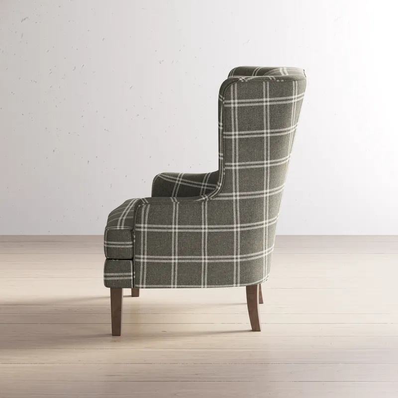 Lacroix Traditional Upholstered Wingback Accent Chair