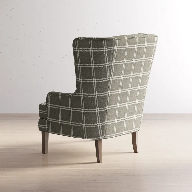 Lacroix Traditional Upholstered Wingback Accent Chair