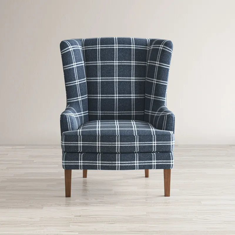 Lacroix Traditional Upholstered Wingback Accent Chair