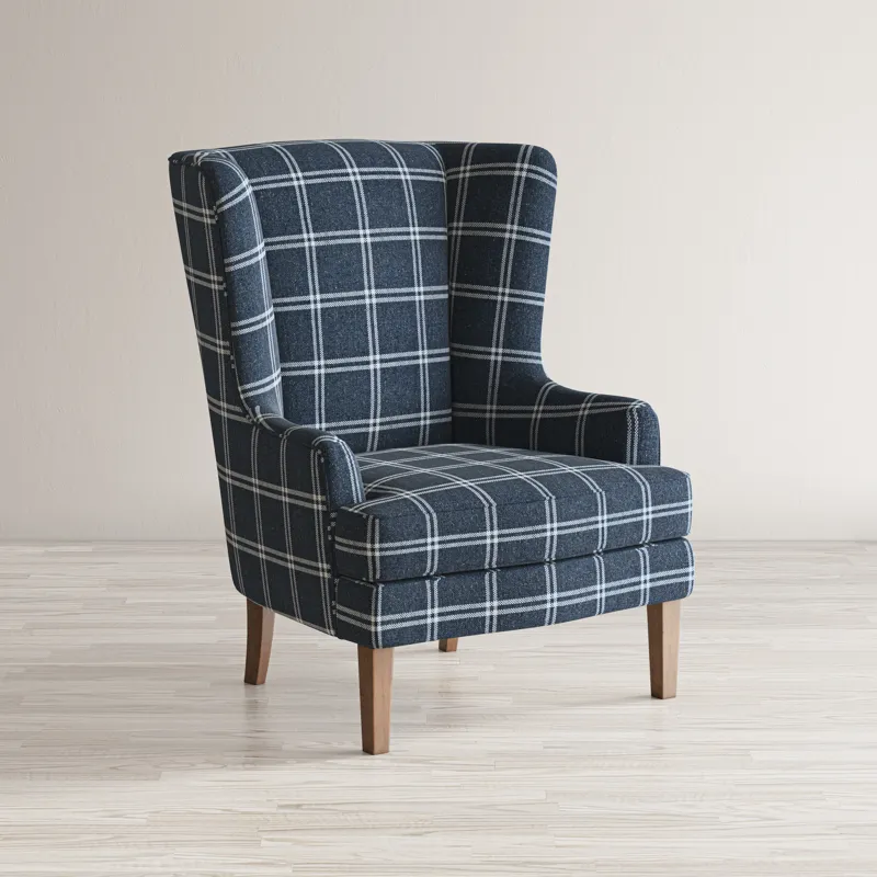 Lacroix Traditional Upholstered Wingback Accent Chair