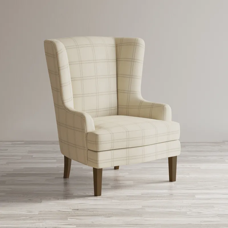 Lacroix Traditional Upholstered Wingback Accent Chair