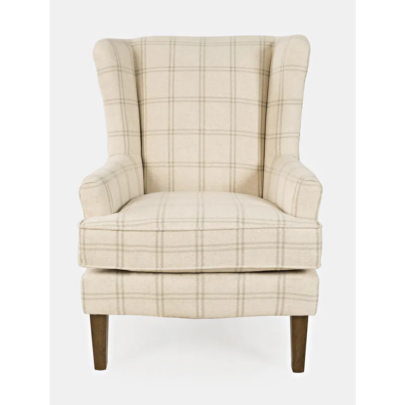 Lacroix Traditional Upholstered Wingback Accent Chair