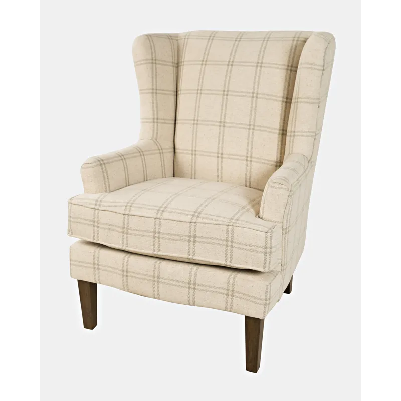 Lacroix Traditional Upholstered Wingback Accent Chair