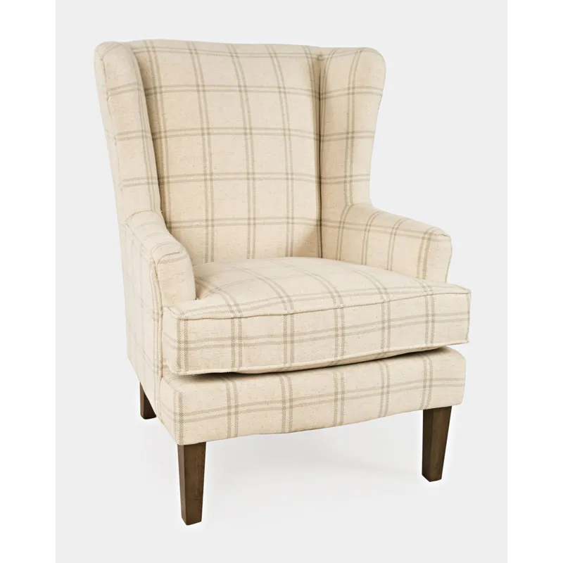 Lacroix Traditional Upholstered Wingback Accent Chair