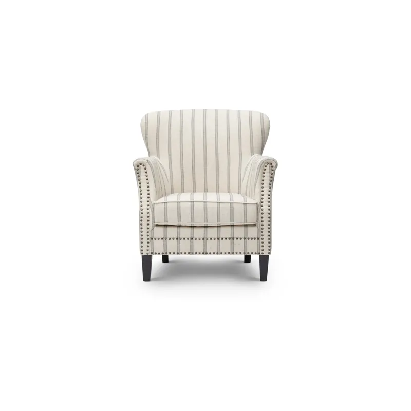 Layla Classic Upholstered Accent Chair With Nailhead Trim
