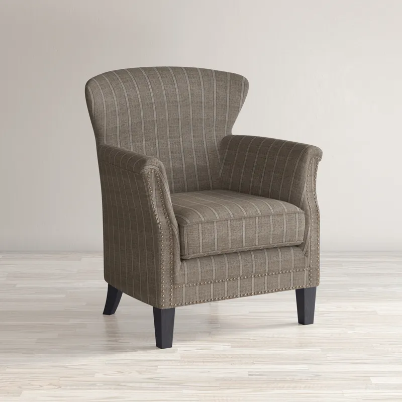 Layla Classic Upholstered Accent Chair With Nailhead Trim