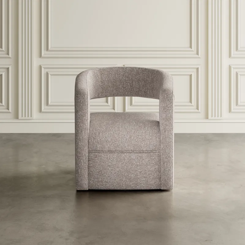 Lexy Modern Sculpted Curved Upholstered Swivel Accent Chair