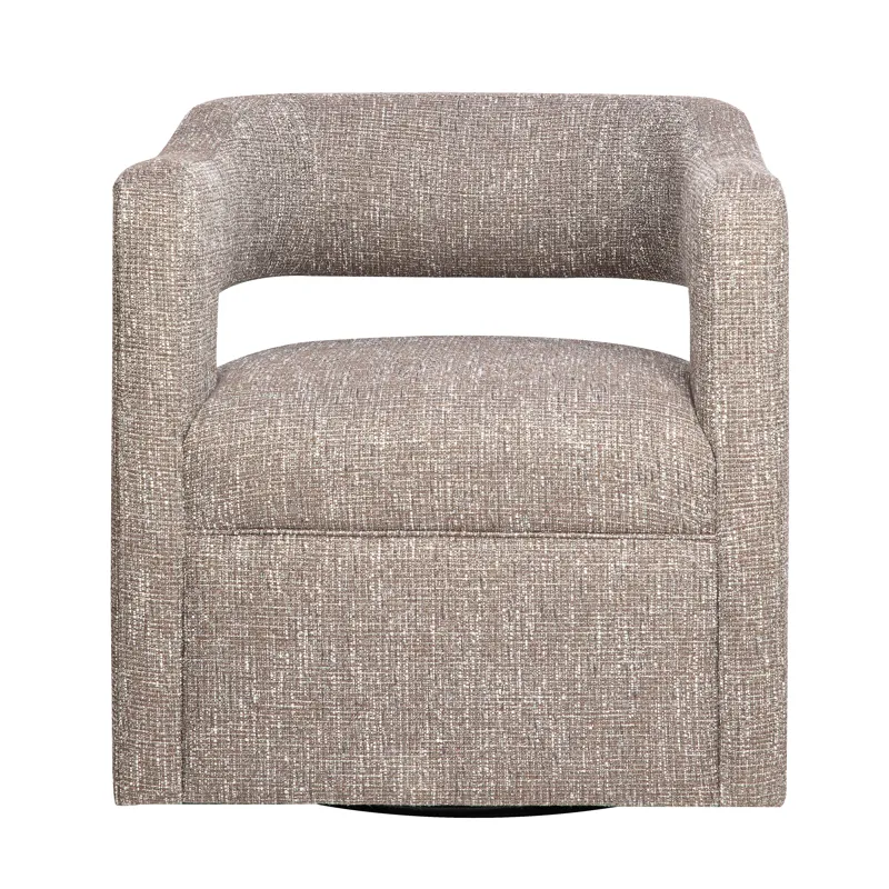 Lexy Modern Sculpted Curved Upholstered Swivel Accent Chair