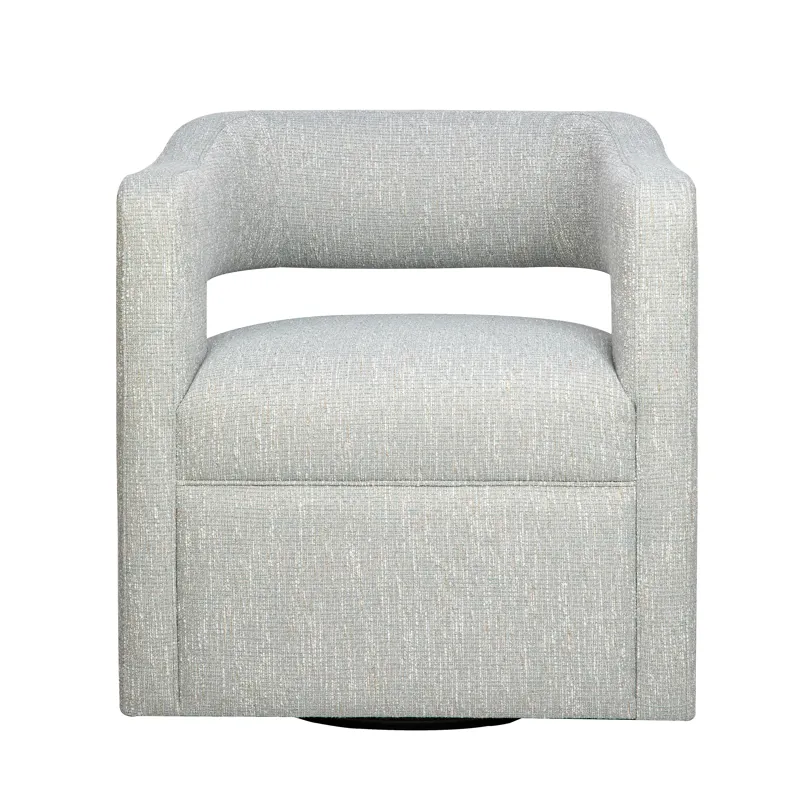 Lexy Modern Sculpted Curved Upholstered Swivel Accent Chair