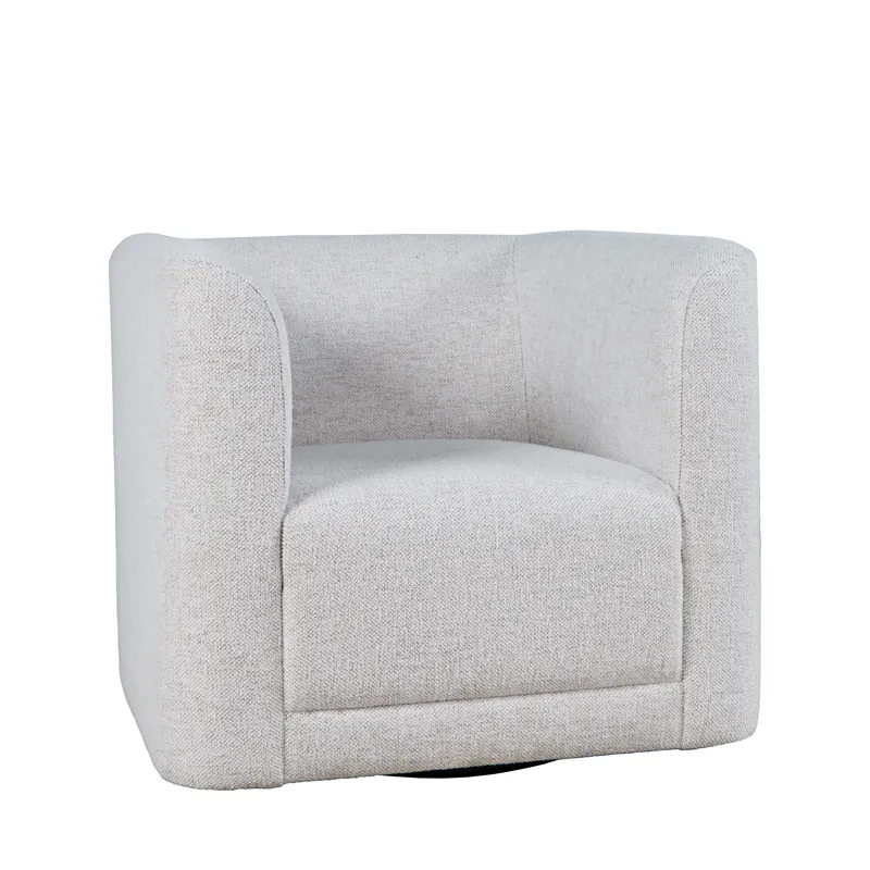 Lola Modern Contemporary Barrel Swivel Upholstered Accent Armchair