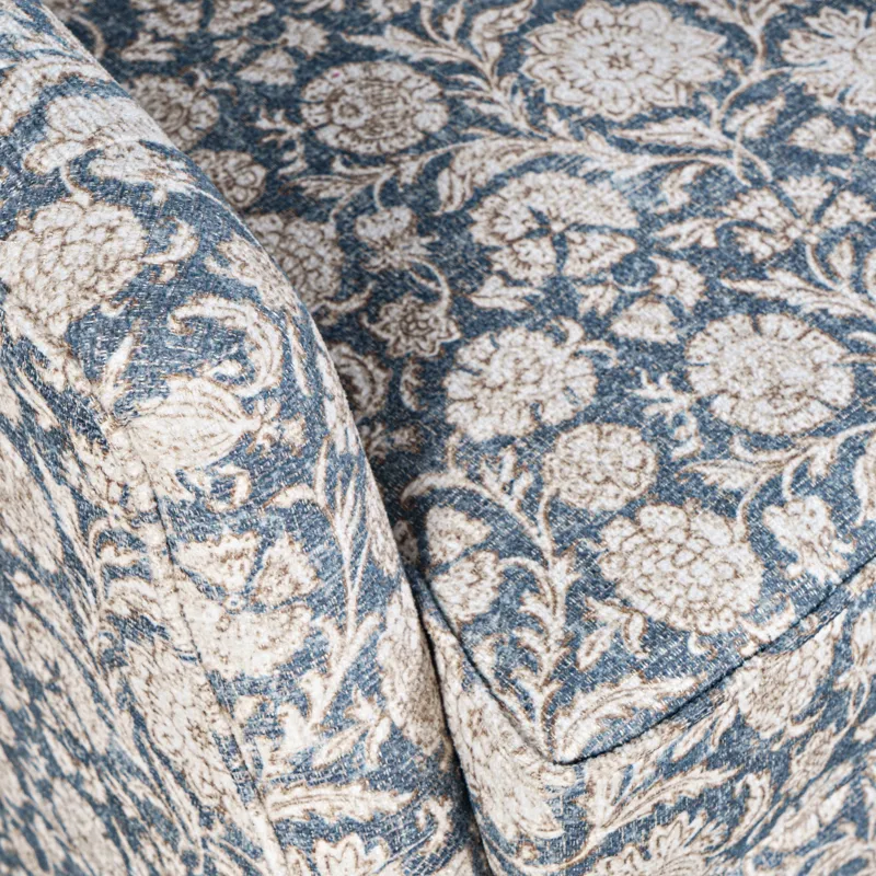 Lottie Modern Cottage Floral Print Upholstered Accent Swivel Chair