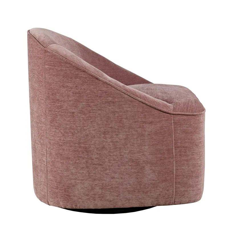 Lulu Mid-Century Modern Upholstered Casual Swivel Accent Chair
