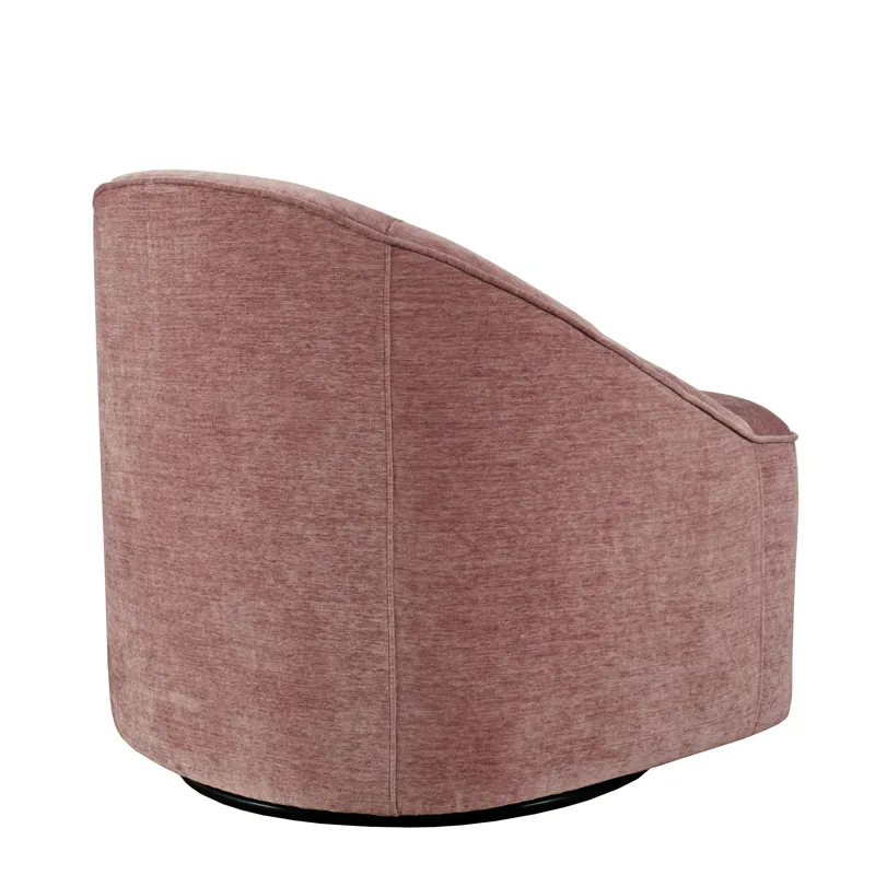 Lulu Mid-Century Modern Upholstered Casual Swivel Accent Chair