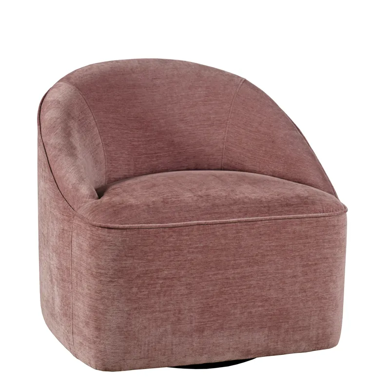 Lulu Mid-Century Modern Upholstered Casual Swivel Accent Chair