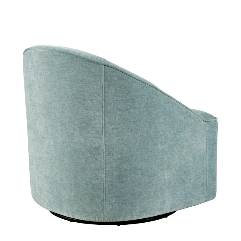 Lulu Mid-Century Modern Upholstered Casual Swivel Accent Chair
