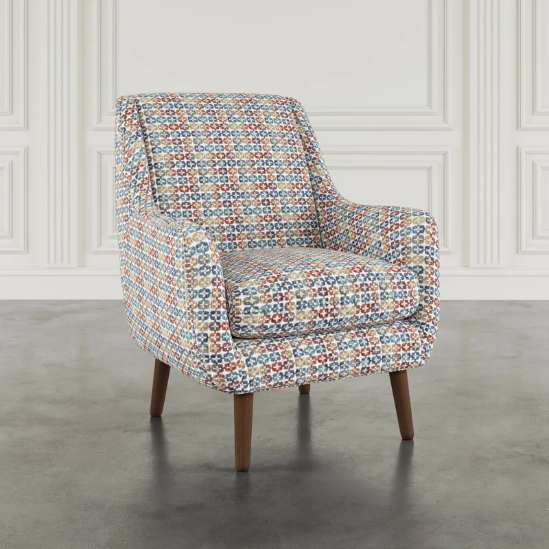 Nielsen Mid-Century Modern Upholstered Retro Geometric Fabric Accent Chair