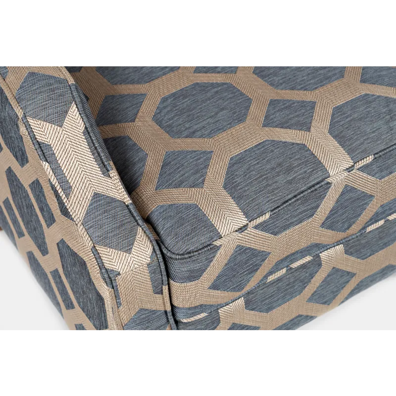 Sanders Geometric Pattern Luxury Accent Upholstered Accent Chair