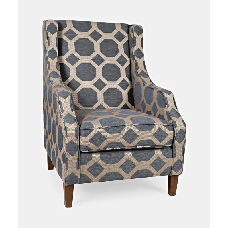 Sanders Geometric Pattern Luxury Accent Upholstered Accent Chair