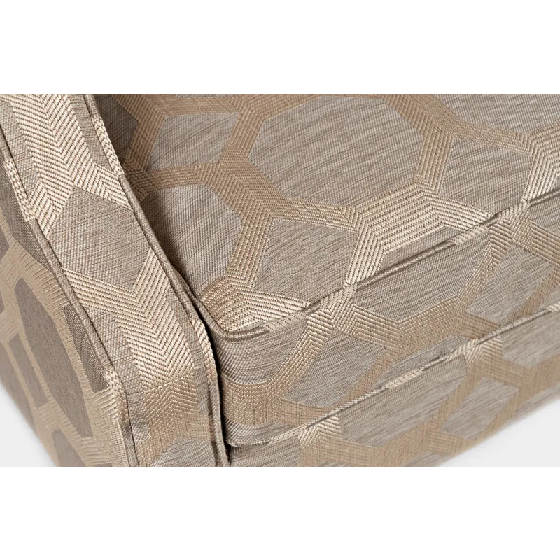 Sanders Geometric Pattern Luxury Accent Upholstered Accent Chair