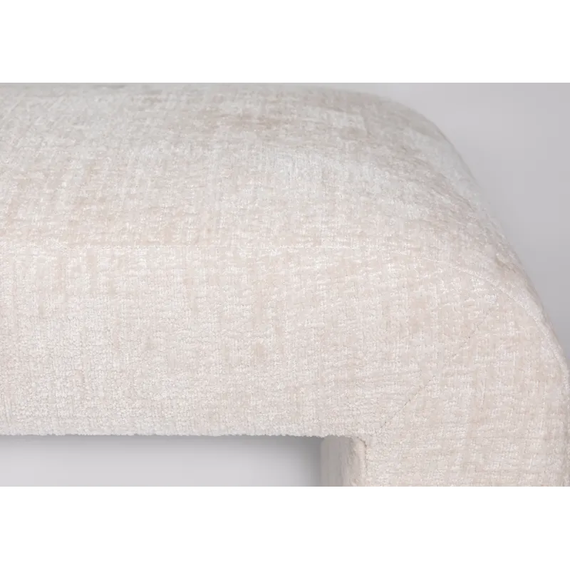 Sophia Modern Luxury Curved Upholstered Waterfall Jacquard Bench Large