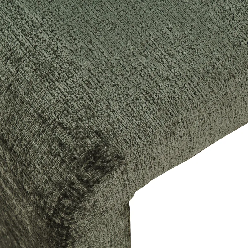 Sophia Modern Luxury Curved Upholstered Waterfall Jacquard Petite Ottoman Bench Set Of 2