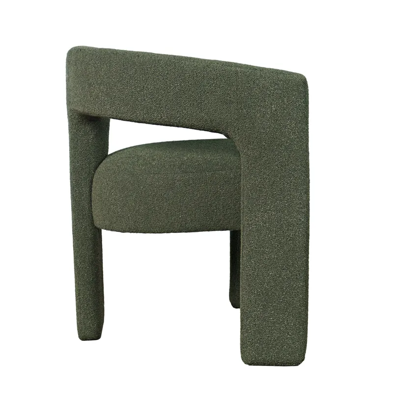 Sven Modern Contemporary Upholstered Three-Leg Curved Back Dining Chair