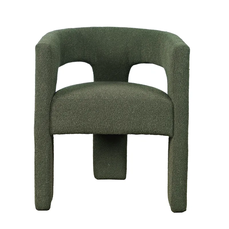 Sven Modern Contemporary Upholstered Three-Leg Curved Back Dining Chair
