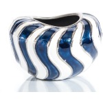 8X11 Waves Of Blue And White Vase