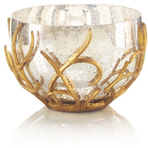 XIA Gold Branch Encased Bowl