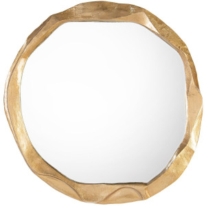 Round Ruga Mirror, Small Gold