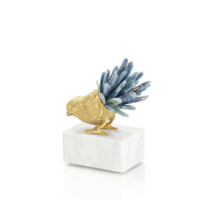 Brass Bird and Kyanite Sculpture II