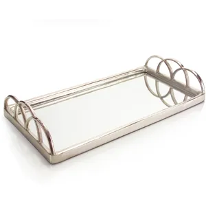 Lg Silver Mirrored Tray