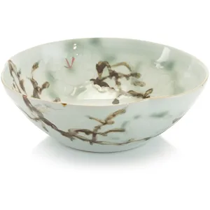 X Med Curled Rim Porcelain Bowl