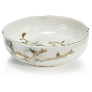 Twigs And Teal Bowl I
