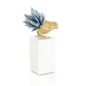 Brass Bird and Kyanite Sculpture I