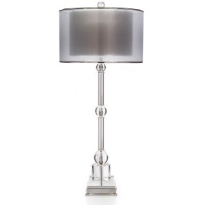 Crystal And Nickel Buffet Lamp