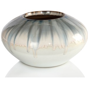 8X13  Dreamy Blue And Cream Vase