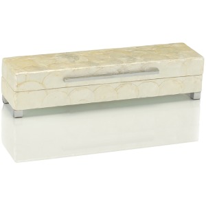 375X425X16 Short White Capiz Shell Box