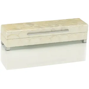375X425X16 Short White Capiz Shell Box