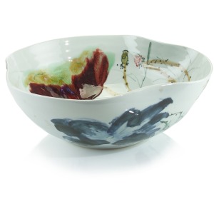 X Curled Rim Large Bowl