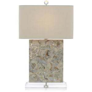 Creamy White and Sultry Grey Table Lamp