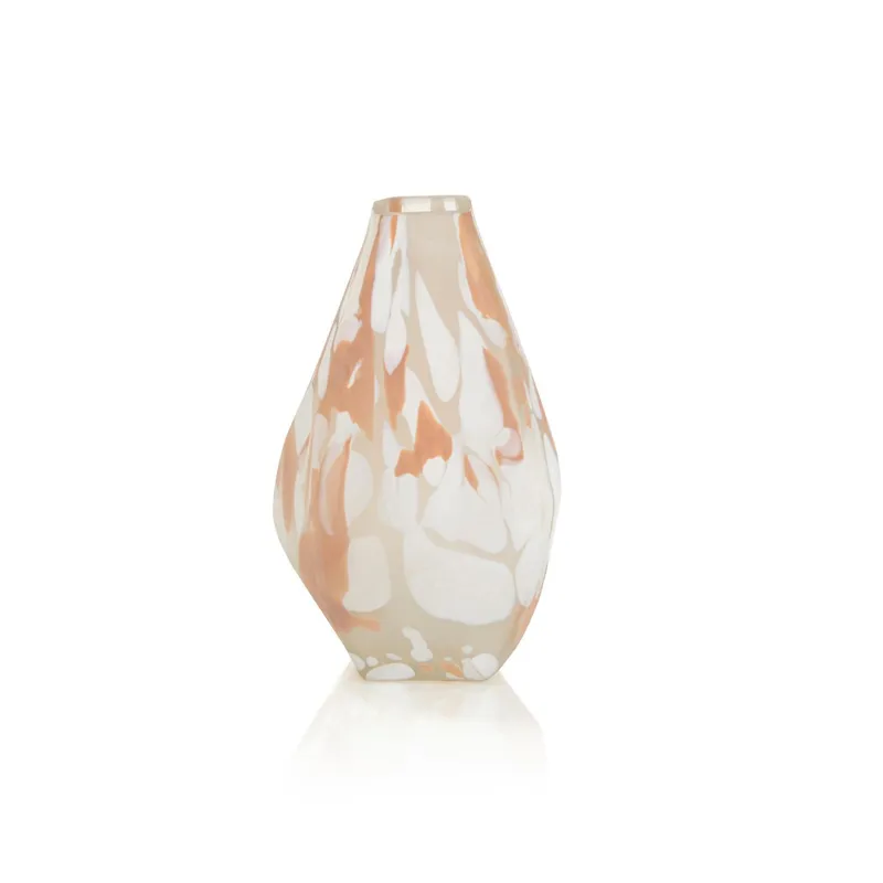 Blush Rock Glass Vase Medium