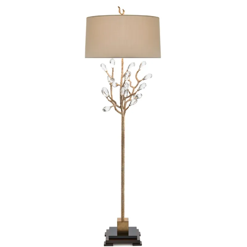 74" Budding Crystal Floor Lamp