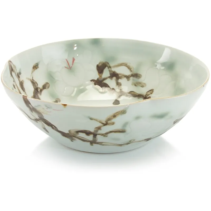 X Med Curled Rim Porcelain Bowl