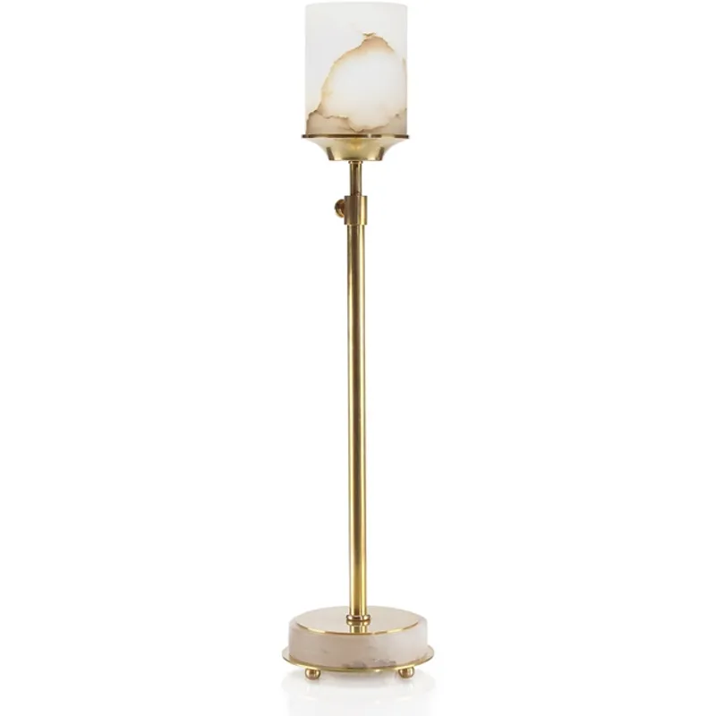 Adj Honey Brass And Alabaster Buffet